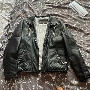 Black leather jacket